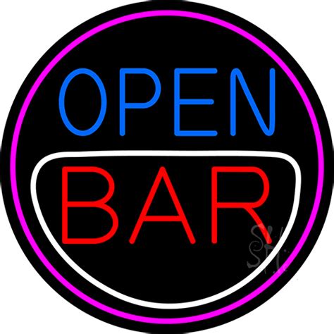 Round Bar Open Led Neon Sign Bar Open Neon Signs Everything Neon