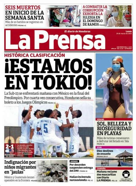 Periódico La Prensa Honduras Periódicos De Honduras Edición De