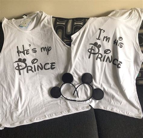 LGBT Gay Im His Prince Hes My Prince Mickey Mustache With Custom Names Matching Shirts