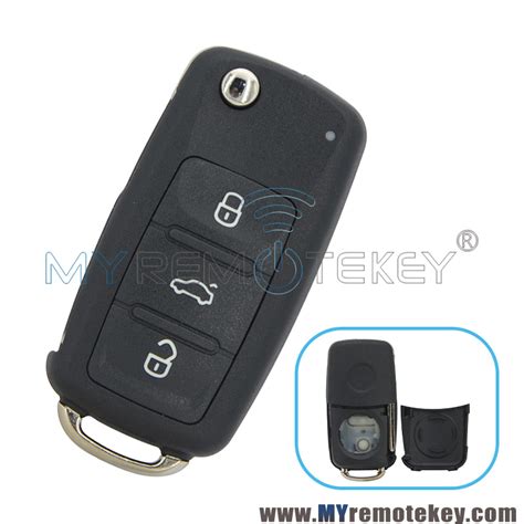 5K0 837 202 AD Remote Key shell 3 button HU66 blade for VW Golf Jetta ...