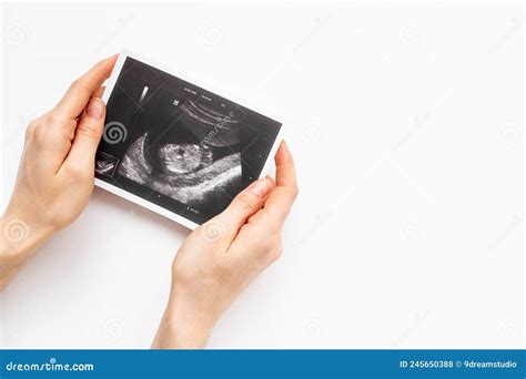 Pregnancy Background with Ultrasound Picture of Unborn Baby Stock Photo ...