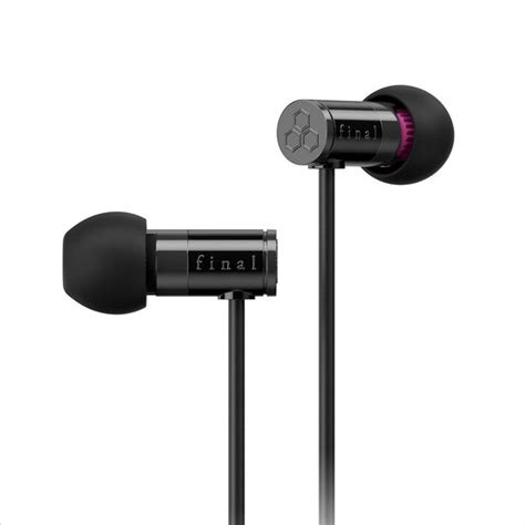 Final E1000 Noir Écouteurs Intra Auriculaires Sur Son Vidé