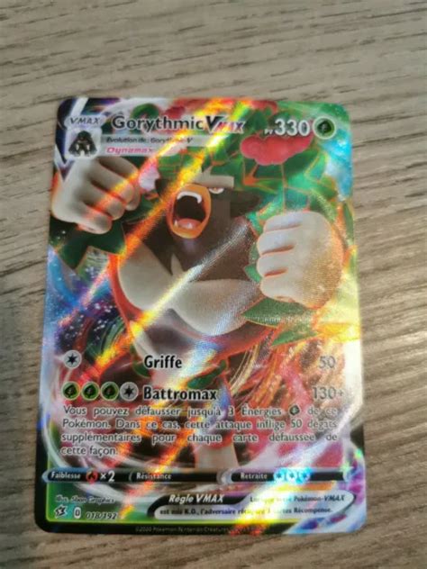 CARTE POKÉMON GORYTHMIC Vmax 018 192 Épée Bouclier Clash Des Rebelles