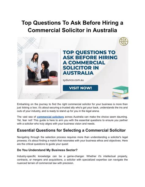 Ppt Top Questions To Ask Before Hiring A Commercial Solicitor In