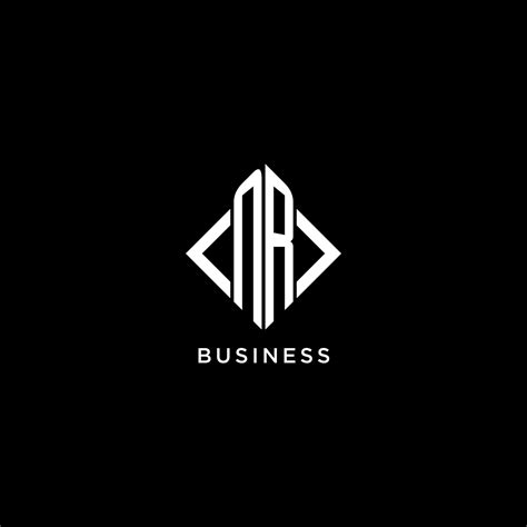Nr Initial Monogram With Rhombus Shape Logo Design 14458353 Vector Art