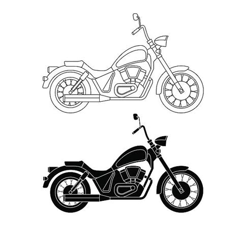 Motorcycle Outline Illustrations Royalty Free Vector Graphics And Clip