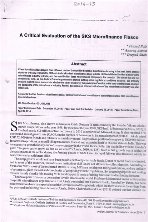 critical evaluation   sks microfinance fiasco