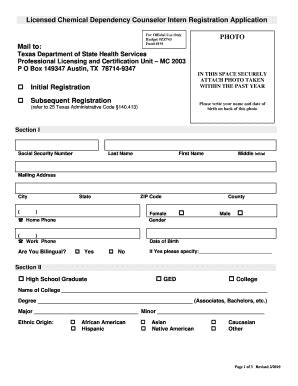 Texas Lcdc Intern Application Complete With Ease Airslate Signnow