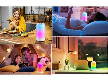 Luminea Home Control Nachttisch Lampe Smarte Stimmungsleuchte Mit RGB