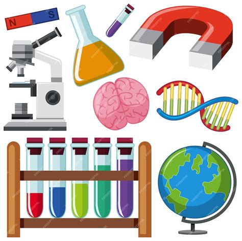 Premium Vector Set Of Science Learning Tools