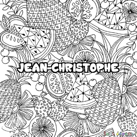 Coloriage Pr Nom Jean Christophe D Cor Mandala Fruits Sans D Passer