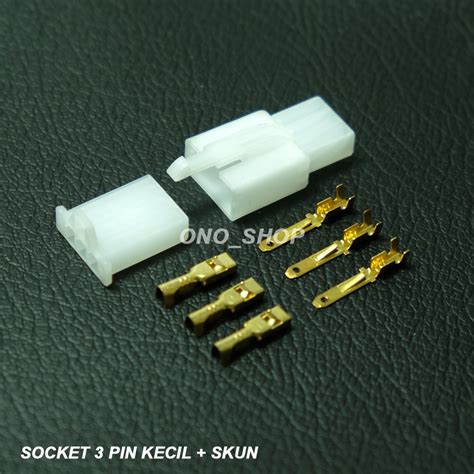 Jual Socket Kabel 3 Pin Kecil Set Skun Shopee Indonesia