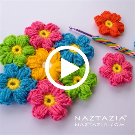 Crochet Easy Puff Flower Naztazia