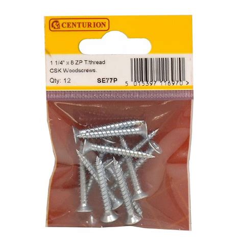 1 14 X 8 Zp Cross Recessed Hardened Twin Thread Woodscrews With