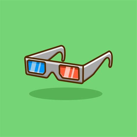 Illustration Of 3d Movie Glasses In Cartoon Style On Isolated Background Movie 3d Glasses