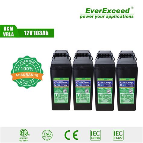 Everexceed Factory Price V Ah Front Terminal Battery Maitanance