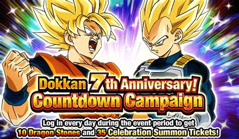 Dokkan 7th Anniversary Countdown Campaign And Dokkan Scout