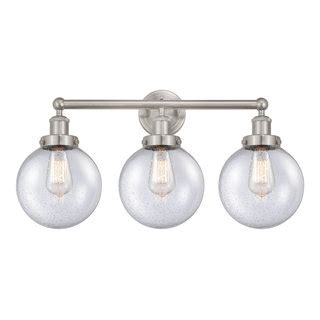 Edison Large Beacon Bath Vanity Light Brushed Satin Nickel