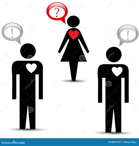 Love Triangle Stock Vector Image 40975191