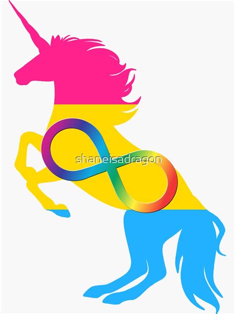 Neurodivergent Pansexual Pride Unicorn Sticker For Sale By