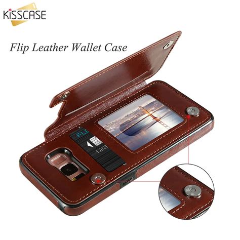 KISSCASE Case For Samsung Galaxy S7 S7 Edge S9 S8 Retro Flip Leather