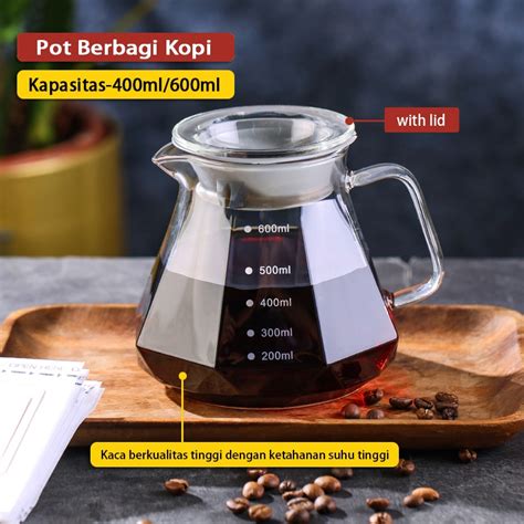 Jual Kopi Pot V60 Coffee Dripper Set Berlian Coffee Server Teko Kopi