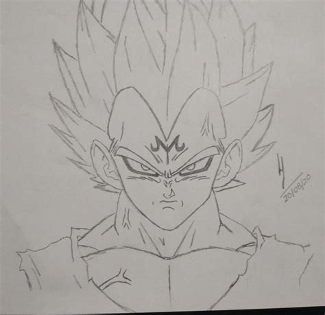 Dibujo De Majin Vegeta A Lapiz Dragon Ball Super Goku Male Sketch Reference Remember Tatoo