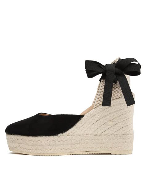 Espadrile Manebi Wedge Espadrilles K Wv Negru Epantofi Ro