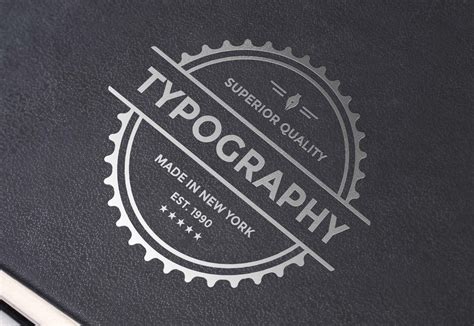 Silver Foil Logo Mockup Psd