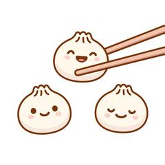 Premium Vector Set Of Cute Dumpling Doodle Drawings Cute Doodle