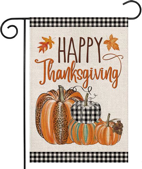 Amazon Akeydeco Thanksgiving Garden Flag Happy Thanksgiving Flags