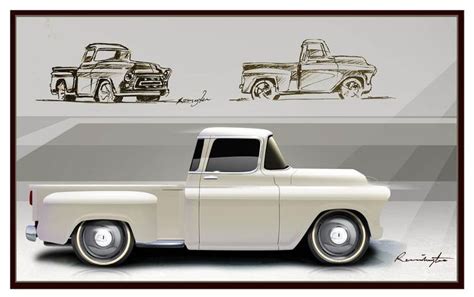 Camiones Clásicos Coches 57 Chevy Chevrolet Pick Up Camiones Regalos