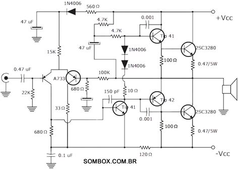 Esquema Amplificador W Rms