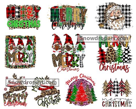 Leopard Christmas Png Bundle Christmas Png