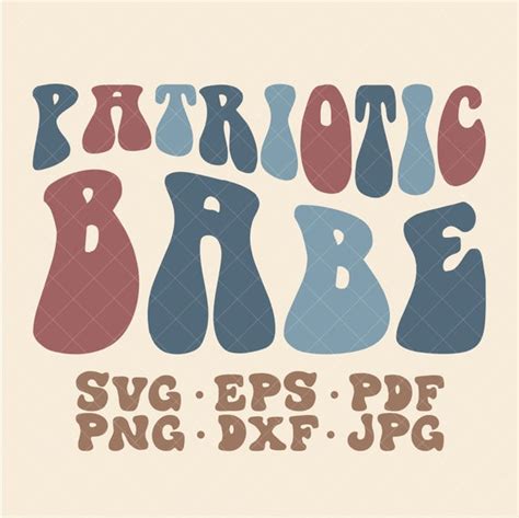 Patriotic Babe SVG Fourth Of July Svg Retro Patriotic Svg Etsy