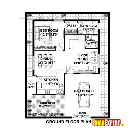 House Plan For 36 Feet By 45 Feet Plot Plot Size 180 Square Yards