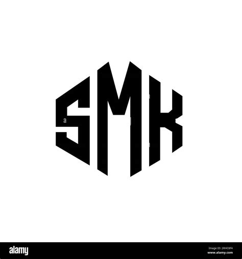 Smk Letter Logo Design With Polygon Shape Smk Polygon And Cube Shape