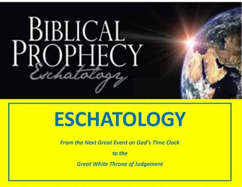 Eschatology (18 Lessons) - Fundamental Baptist World-Wide Mission