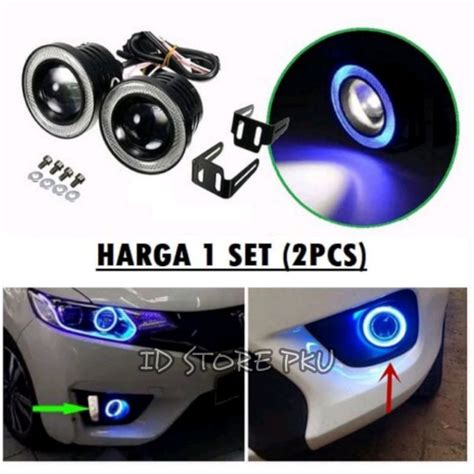 Jual Sepasang Lampu Kabut Foglamp Led Mm Inch Projector Angel Eyes