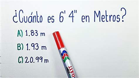 Convertir Pies Y Pulgadas A Metros Conversión De Unidades Youtube
