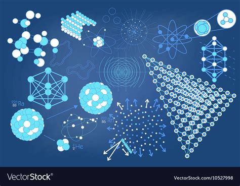 Elements symbols and schemes of physics Royalty Free Vector 