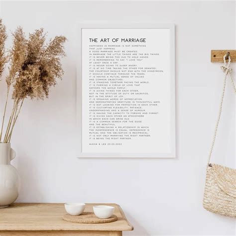 Personalised Wedding Or Anniversary Print Marriage Poem By Word Up Creative