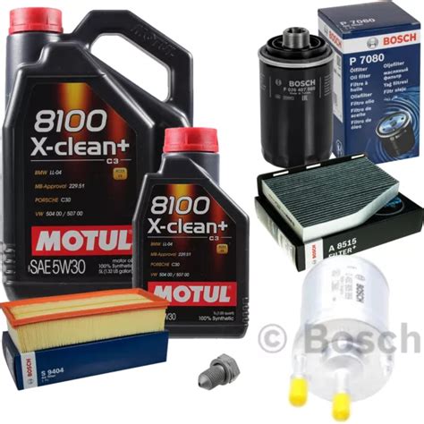 Bosch Inspection Set L Motul X Clean W Pour Audi Vw A