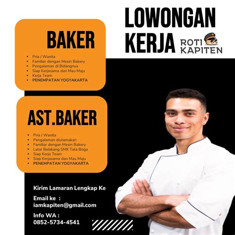 Lowongan Kerja Baker Asisten Baker Di PT Kapiten Kuliner Nusantara