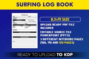 Surfing Log Book Kdp Interior Template Graphic By Beast Designer