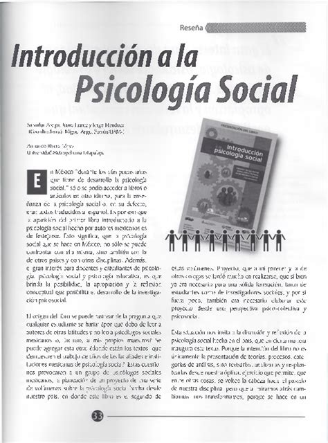 Pdf Reseña De Introducción A La Psicología Social