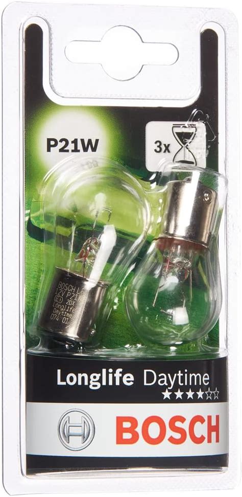 Amazon.fr : Bosch P21W Longlife Daytime lampes auto - 12 V 21 W BA15s ...