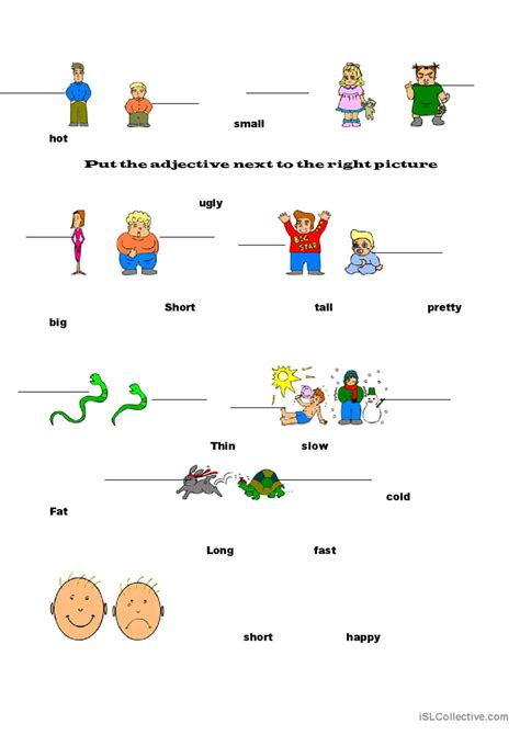 adjectives Français FLE fiches pedagogiques pdf doc