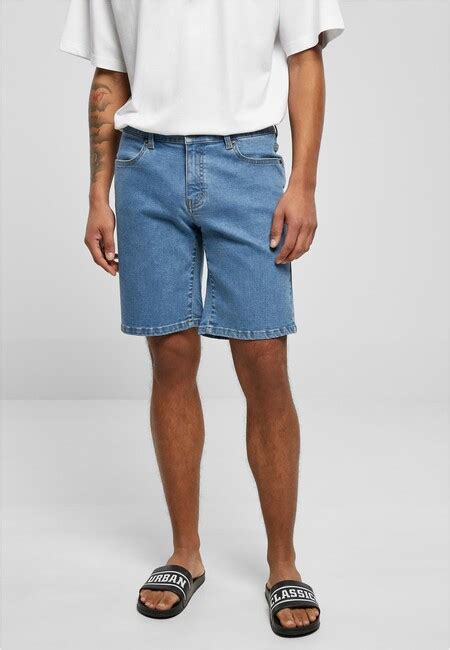 Urban Classics Relaxed Fit Jeans Shorts Light Blue Washed