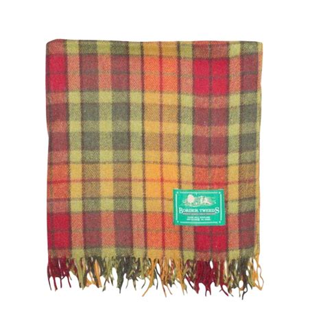 100 Wool Tartan Blanket Made In Scotland Etsy